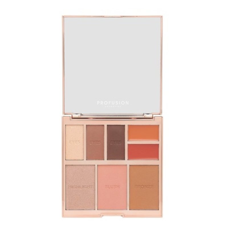 Full Face Palette Nude 8 Shades for Eyes Face and Lips Natural and Bold Makeup Looks Ultimate Makeup Essential for