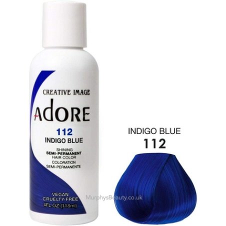 Adore Shining Semi Permanent Hair Colour 112 Indigo Blue 118ml