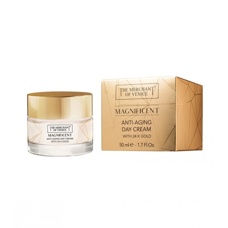 The Merchant Of Venice MAGNIFICENT Anti-Aging Moisturising Day Cream with 24K Gold Crème de jour Visage 50 ml
