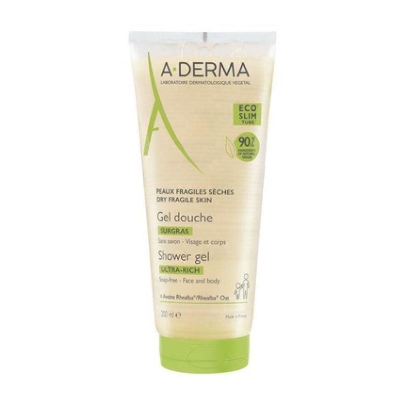A-Derma Surgras Shower Gel 200 Ml - Gentle Cleansing For Sensitive Skin