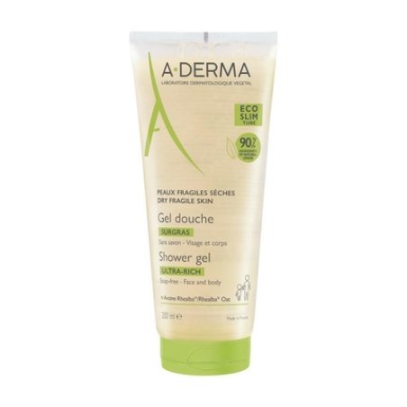 A-Derma Surgras Shower Gel 200 Ml - Gentle Cleansing For Sensitive Skin