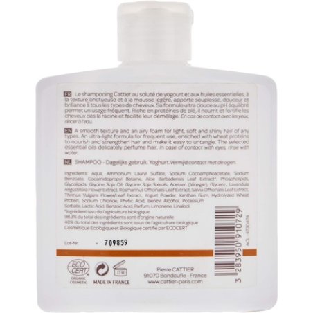 Cattier Yogurt Shampoo for Frequent Use 250ml