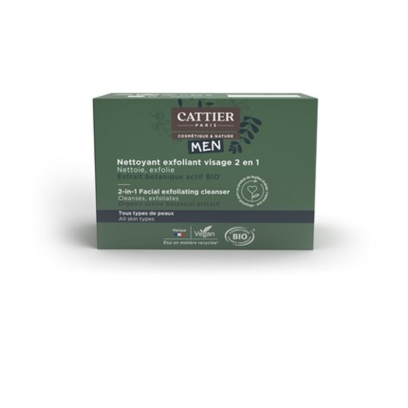 Cattier Men Exfoliating Cleanser 2-in-1 Organic for All