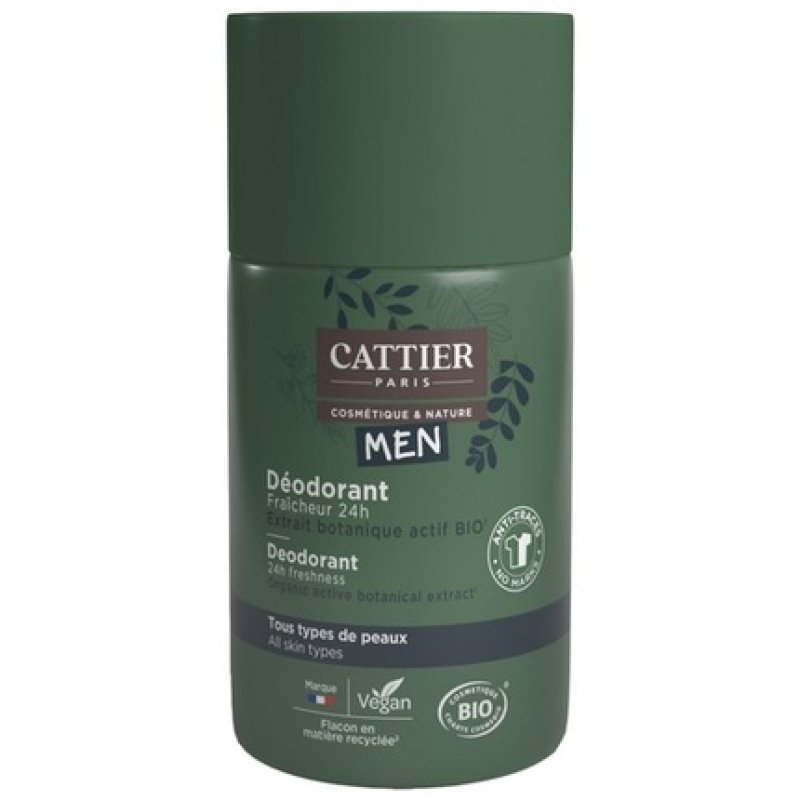 Cattier Men Bio Deodorant Roll-On 50ml