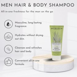 Durance L'Ome Hair & Body Shampoo for Men 200ml with Vetiver