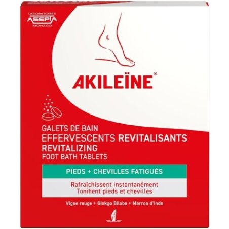 Akileine Revitalizing Effervescent Bath Pebbles 20g - Pack of 6
