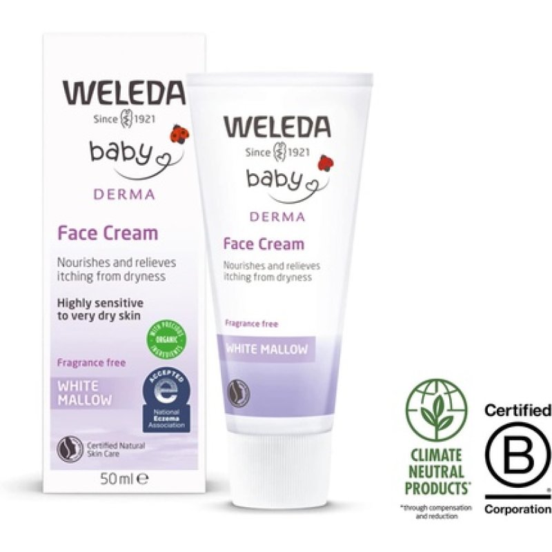 Weleda Baby Derma Face Cream White Mallow Moisturiser
