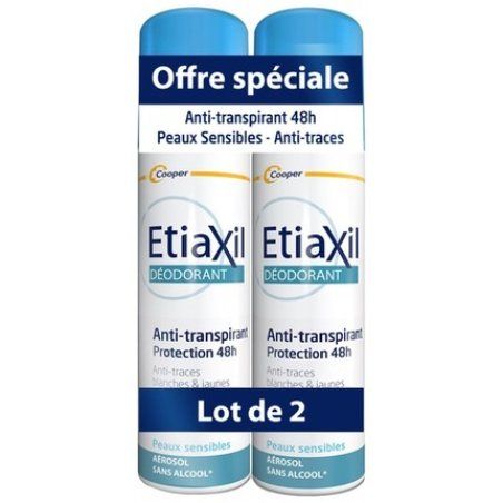 Etiaxil Deodorant Anti-Perspirant 48h Protection Spray 150ml - Pack of 2