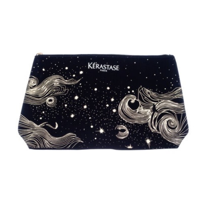 Kerastase Black Velvet Cosmetic Makeup Travel Pouch Bag 11" x 6" x 3