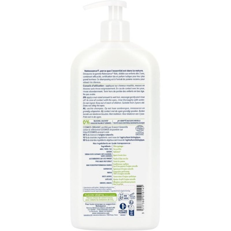 Natessance Apple Sulphate Free Organic Cosmetic for Kids Hair and Body Care