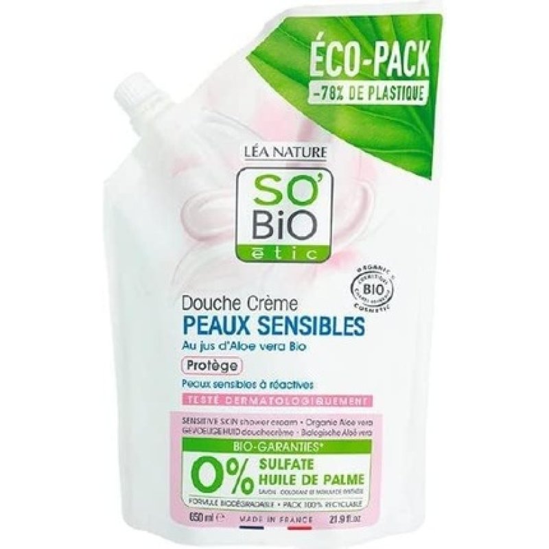 Sensitive Leather Shower Gel with Aloe 650ml