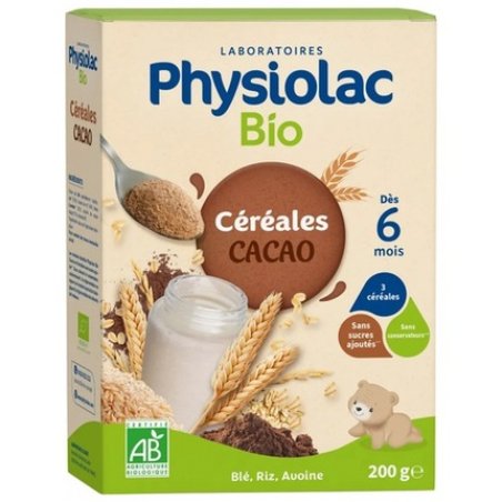 Physiolac Organic Cocoa Cereal for 6 Months 200g