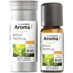 Le Comptoir Aroma Organic Essential Oil Tropical Basil Ocimum Basilicum 10ml