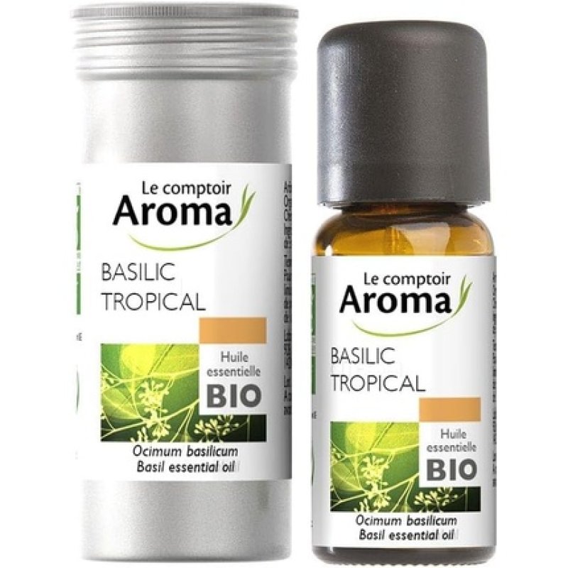 Le Comptoir Aroma Organic Essential Oil Tropical Basil Ocimum Basilicum 10ml