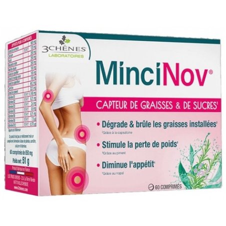 Les 3 Chenes Mincinov Fat & Sugar Catcher Dietary Supplement 60 Tablets