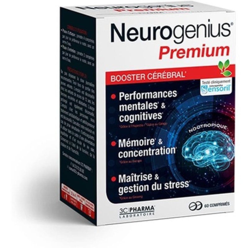3c Pharma Neurogenius Premium 60 Tablets