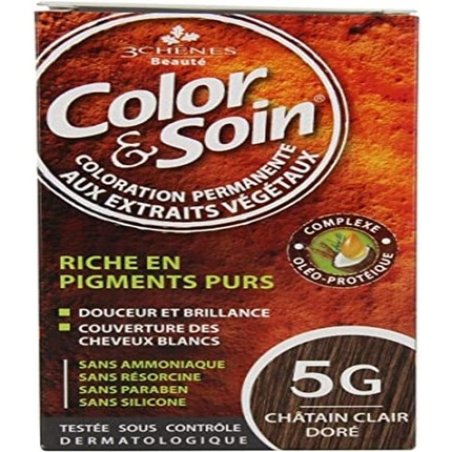 Les 3 Chenes Color & Soin Permanent Color Care Light Golden Chestnut 5g