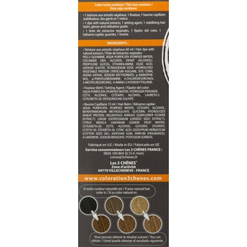 Les 3 Chenes Color & Soin Permanent Color Care Dark Golden Blonde 6g