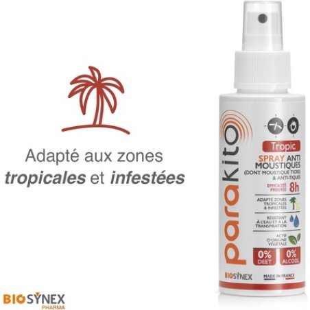 Biosynex Parakito Tropical Anti-Mosquito Spray Mosquito Repellent