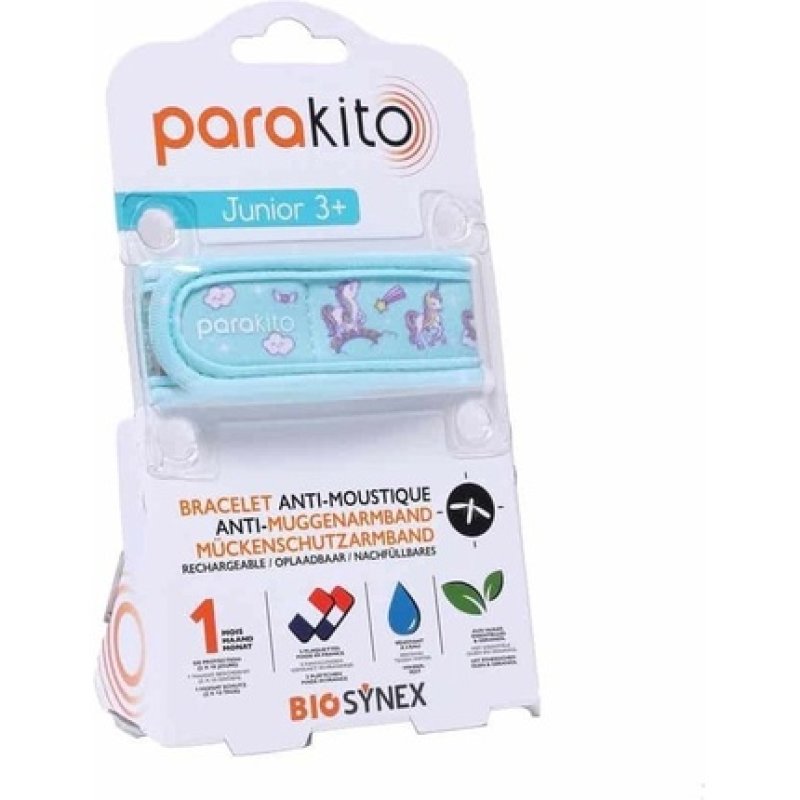 Parakito Anti Mosquito Bracelet Junior Unicorn With 2 Refills