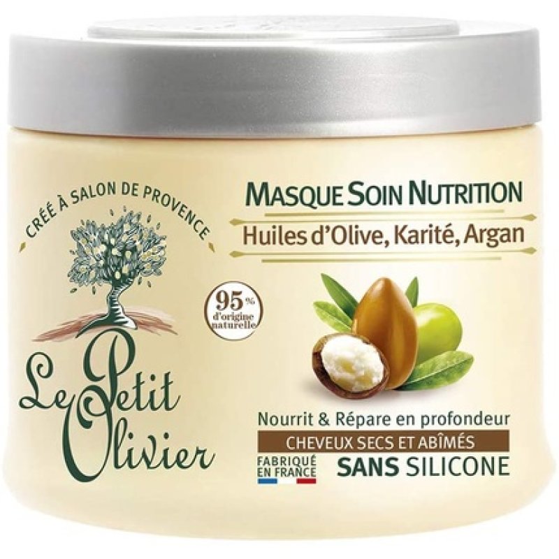 Le Petit Olivier Nourishing Hair Mask with Olive, Shea, and Argan Oils 330ml - Made in France