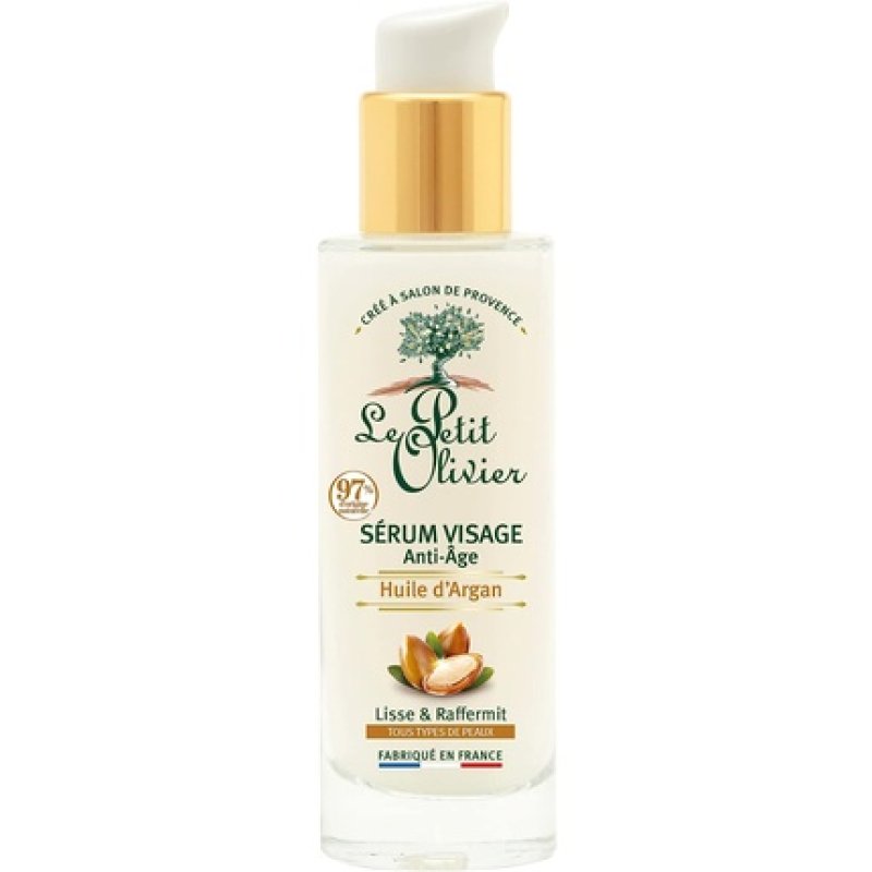 Le Petit Olivier Anti-Ageing Face Serum Argan Oil Made in France 30ml Pump Bottle Silicone-Free