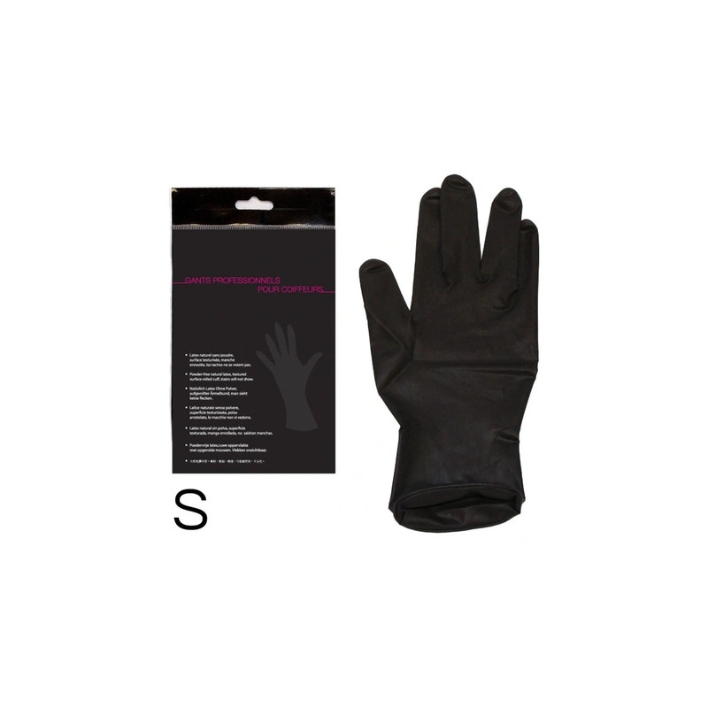 Car Pair Of Black Latex Gloves Size S