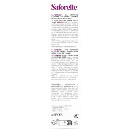 Saforelle Gentle Cleansing Care 250ml - Pack of 2