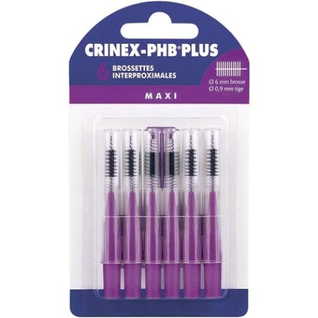 Crinex PHB Plus Maxi 6mm Interdental Brushes - Pack of 6