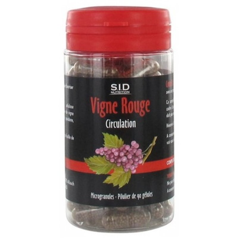 Sid Nutrition Blood Circulation Vigne Rouge Dietary Supplement 90 Capsules