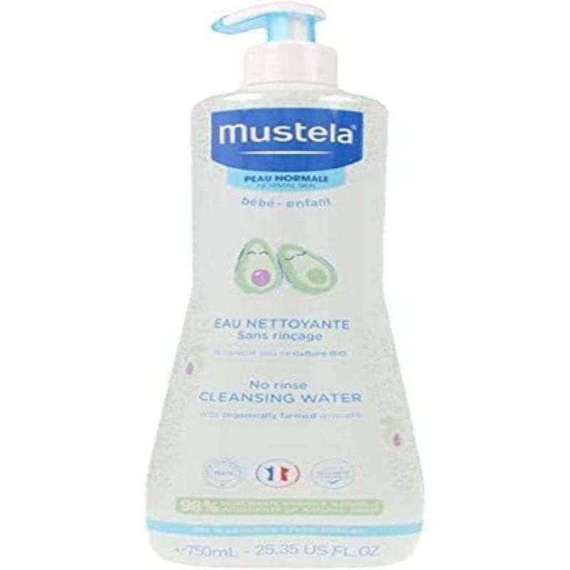 Mustela Eau Nettoyante Bébé Sans Rinçage à l'Avocat 750 ml