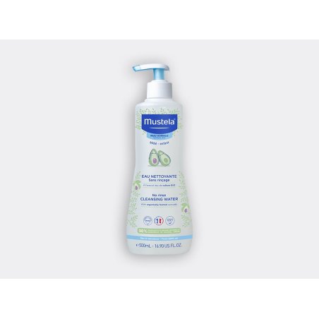 Mustela Eau Nettoyante Bébé Sans Rinçage à l'Avocat 500 ml