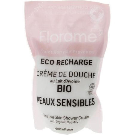 Florame Shower Cream Oat Milk for Sensitive Skin Refillable Organic Eco-Refill 700ml