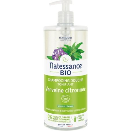 Natessance Organic Bio Sulphate Lemon Verbena Shower Gel 1 Litre
