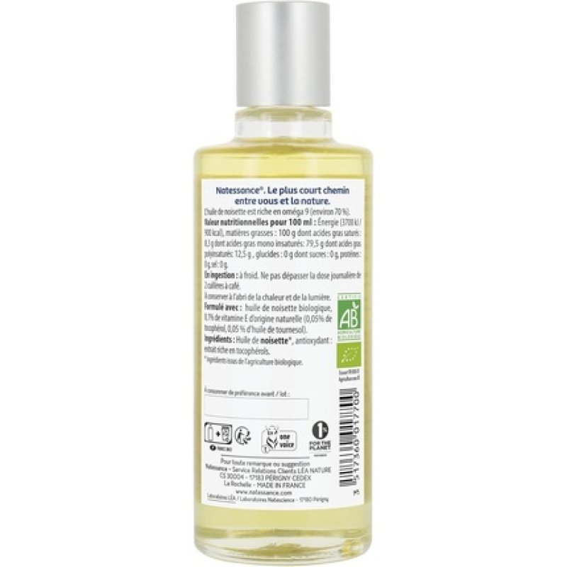 Natessance Organic Hazelnut Oil 100ml