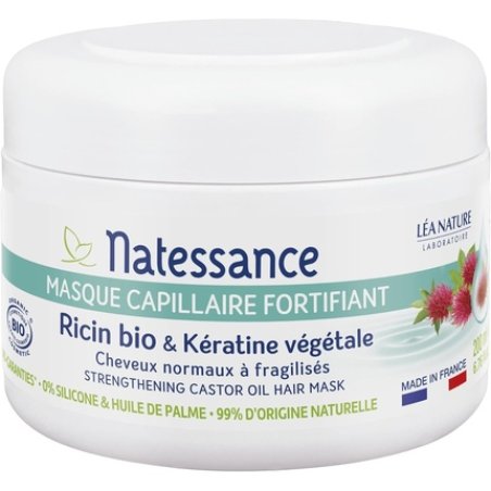 Natessance Strengthening Castor Oil & Vegetable Keratin Hair Mask 200ml
