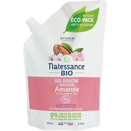 Natessance Softening Almond Organic Shower Gel Refill 650ml