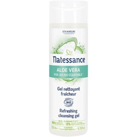 Natessance Aloe Vera Pure Organic Fair Trade Juice Freshening Gel 200ml