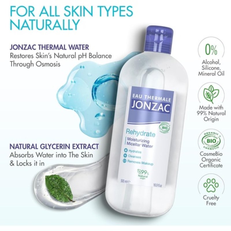 Eau Thermale Jonzac Moisturizing Micellar Water for Dehydrated Skin