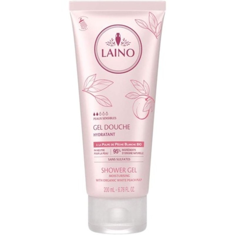 Laino Gentle Summer Moisturising Shower Gel with White Peach Pulp 200ml