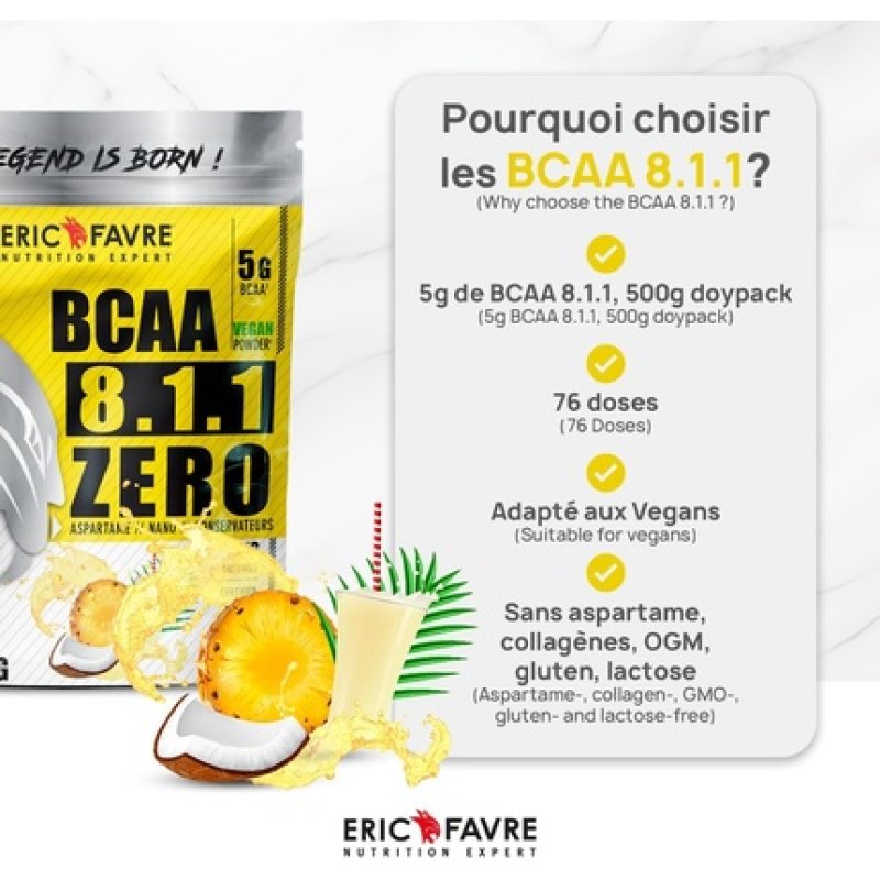 Bcaa Powder 8.1.1 Zero Vegan Bodybuilding Amino Acids