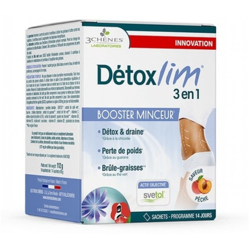 Les 3 Chenes Detoxlim 3-in-1 Food Supplement Booster 14 Sachets
