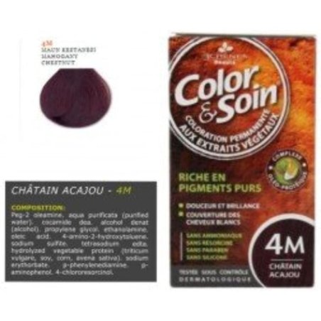 Les 3 Chenes Color & Soin Permanent Color Care Mahogany Chestnut 4m