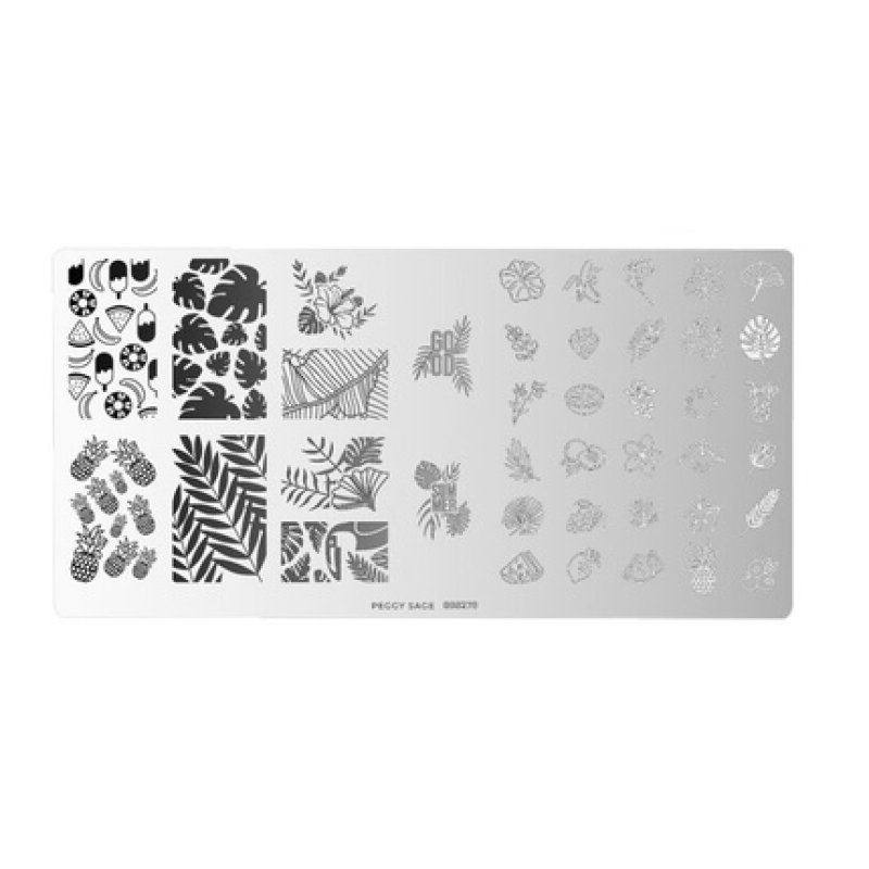 Peggy Sage Tropical Punch Stamping Plate For Nail Art