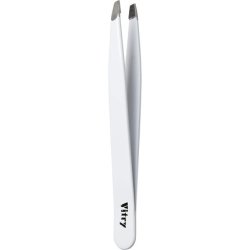 Vitry Color Tweezers with Slant Ends - White
