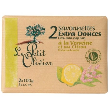 Le Petit Olivier 0005028 Extra Soft Lemon Verbena Beauty Soap 2 x 100g