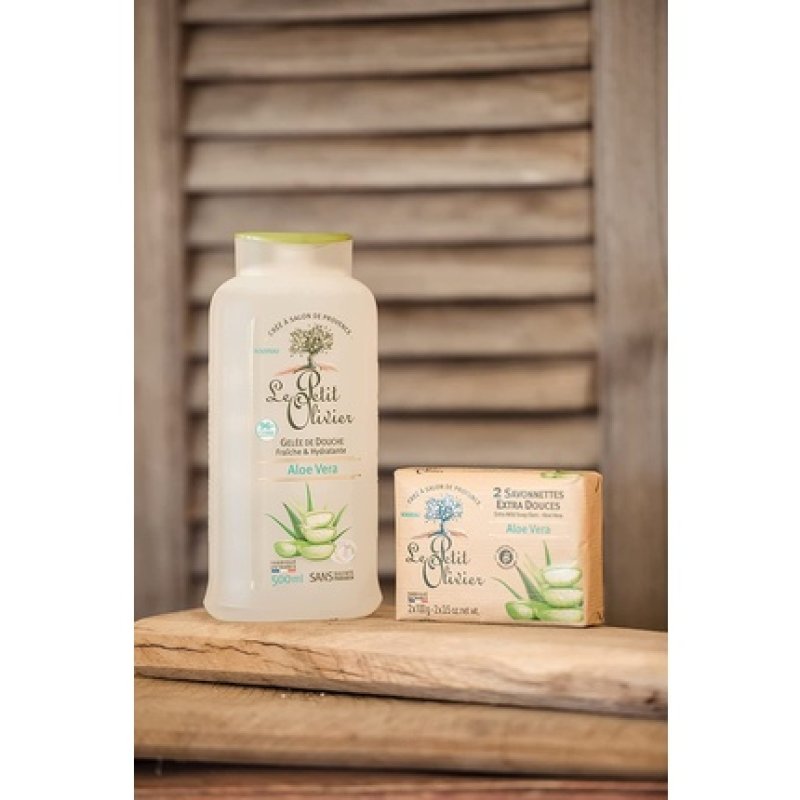 Le Petit Olivier Extra Mild Aloe Vera Soap Bars - Vegetable Origin-Based