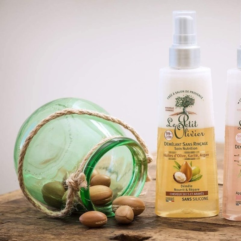 Le Petit Olivier Olive, Shea, and Argan Oil Leave-In Conditioner for Dry and Damaged Hair 150ml Spray Bottle - Made in