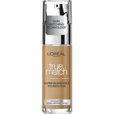 L'Oreal Paris True Match Liquid Foundation Skincare Infused with Hyaluronic Acid SPF 17 8W Golden Cappuccino 30ml