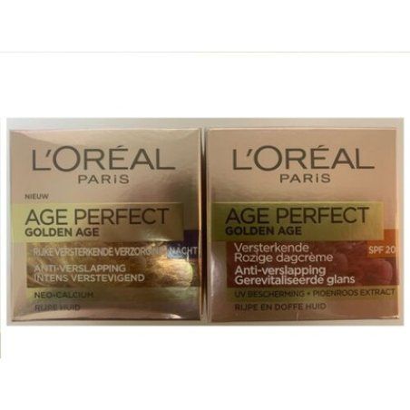 L'Oreal Golden Age Perfect Day Cream & Night Care 2x50ml - Pack of 2